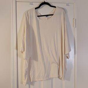 Old Navy Luxe Oversized Tee Shirt – Women’s 4X Ivory Cream Soft Stretch